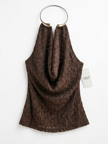 Luna – Lace Halter Top